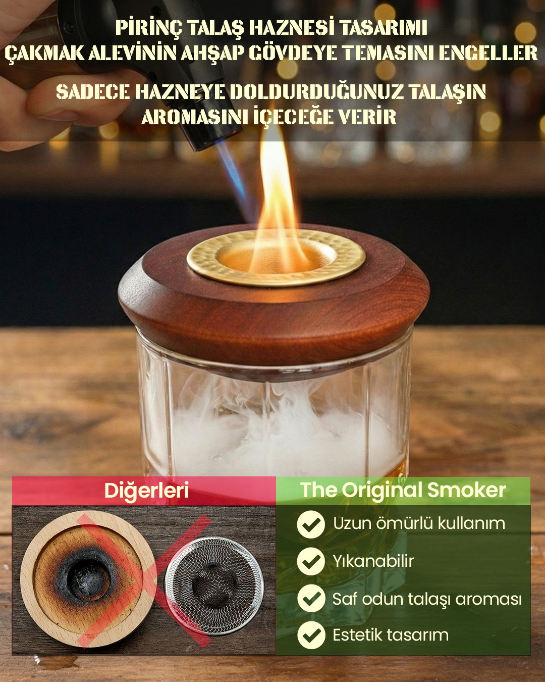 Premium Viski Tütsüleme Seti