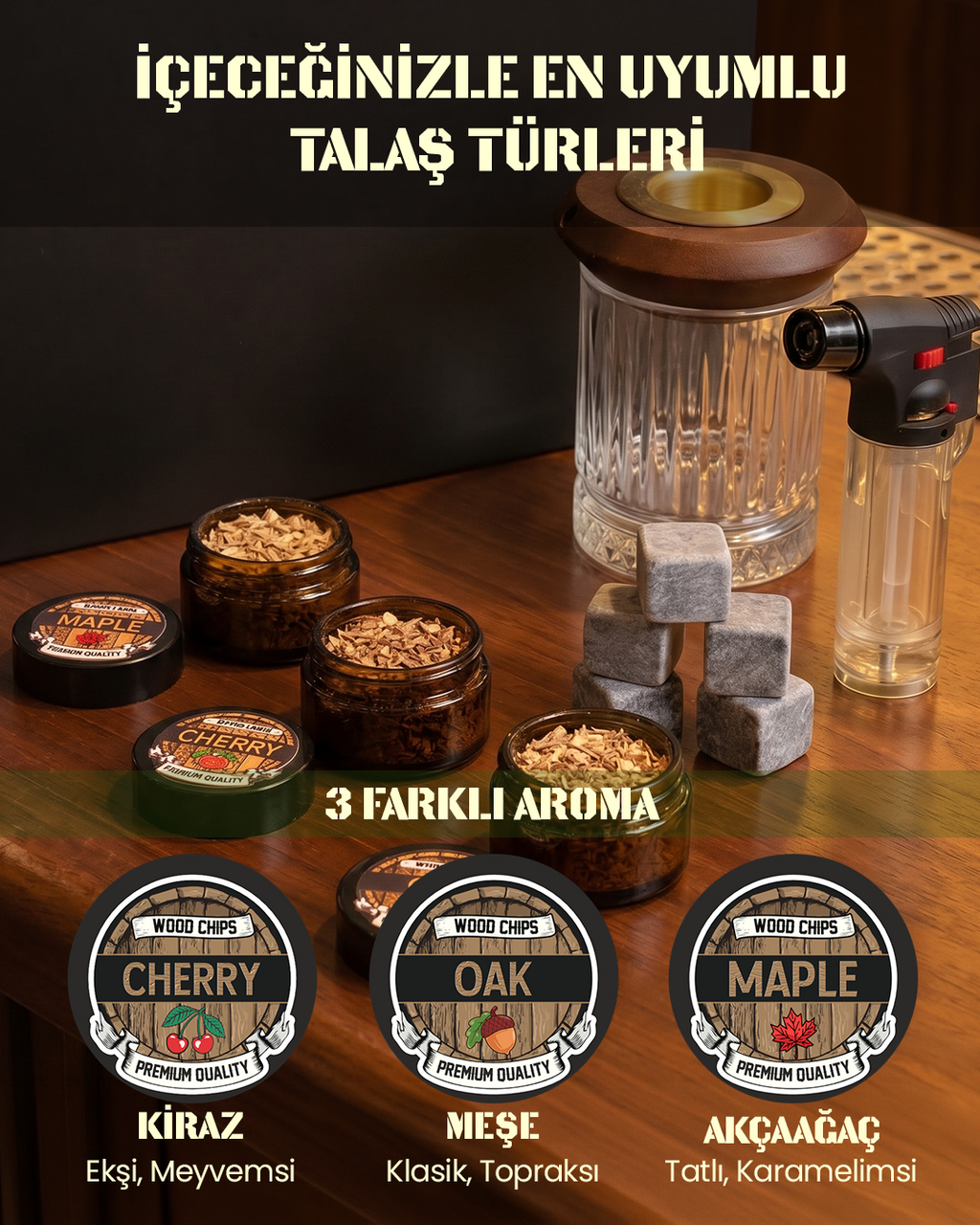 Premium Viski Tütsüleme Seti