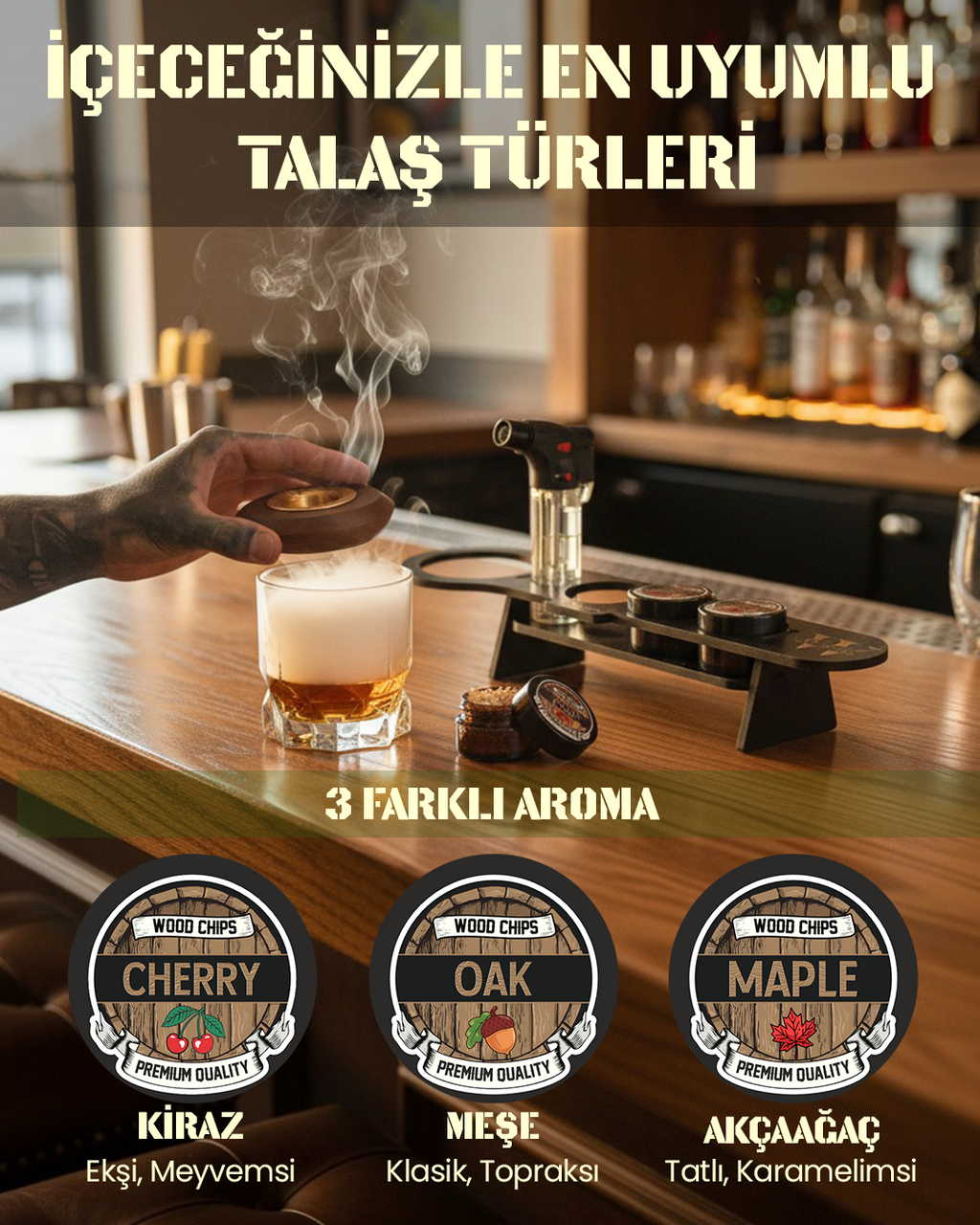 Viski Tütsüleme Yedek Talaş Seti